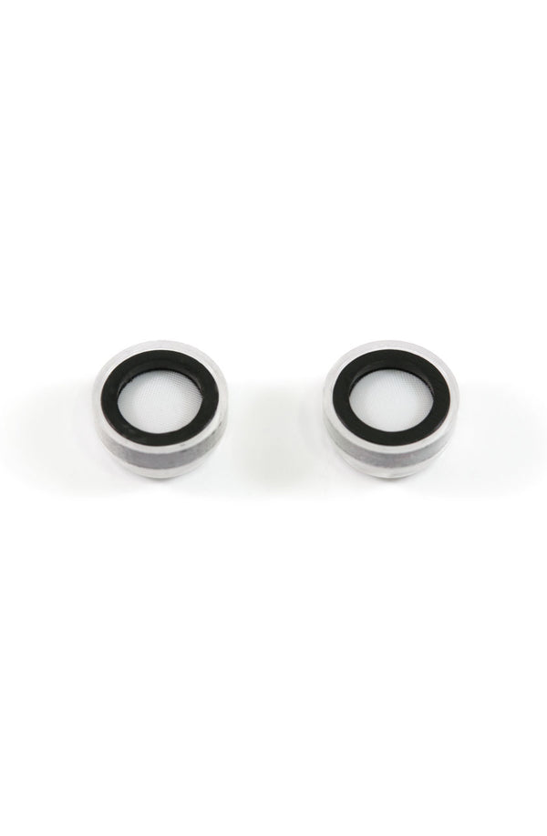 Binnenkant van twee DR 10-filters met een zwarte kleurring